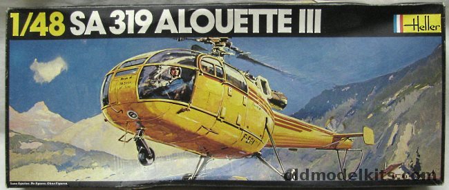 Heller 1/50 SA-319 Alouette III, 480 plastic model kit